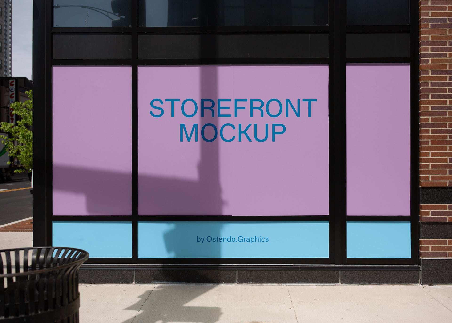 BI3 Outdoor Storefront Billboard Mockup Urban City