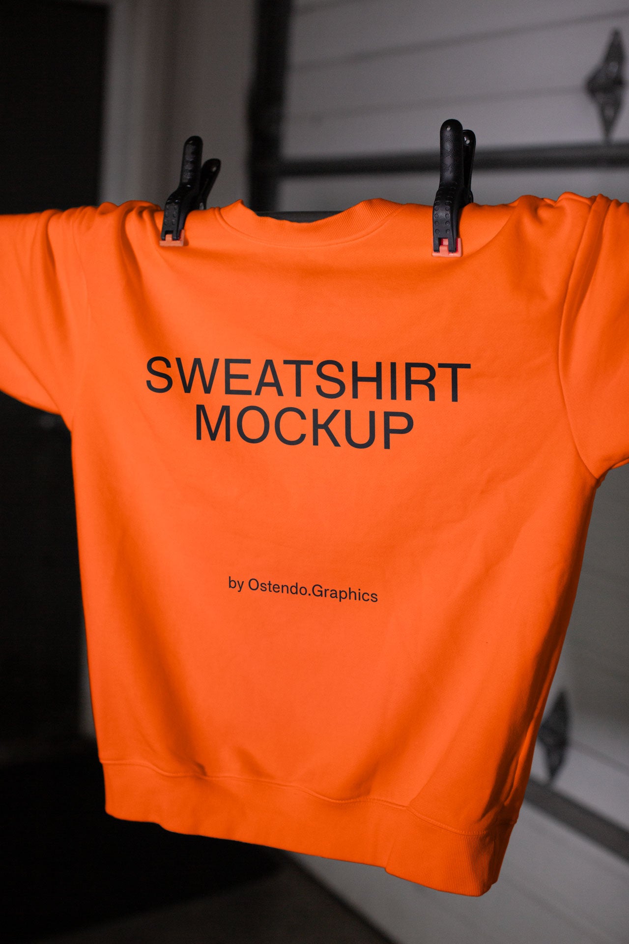 CL08 Crew Sweatshirt Mockup Hanging