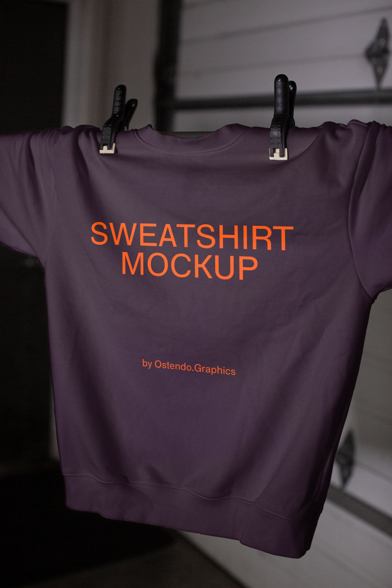 CL08 Crew Sweatshirt Mockup Hanging