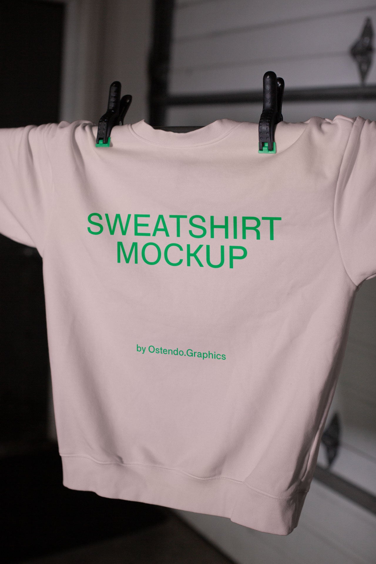 CL08 Crew Sweatshirt Mockup Hanging