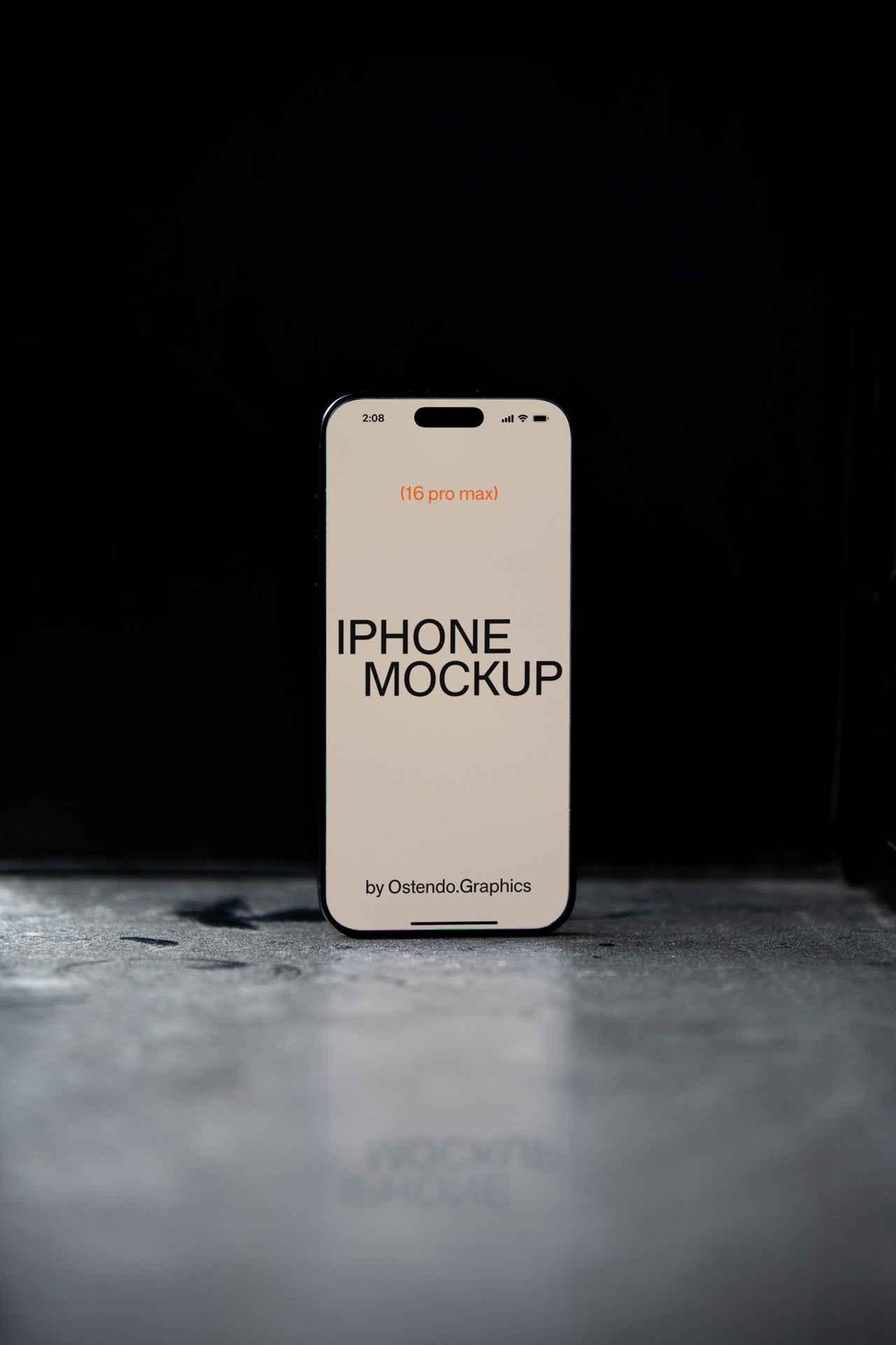 DD20 iPhone 16 Pro Max Mockup on Stainless Steel