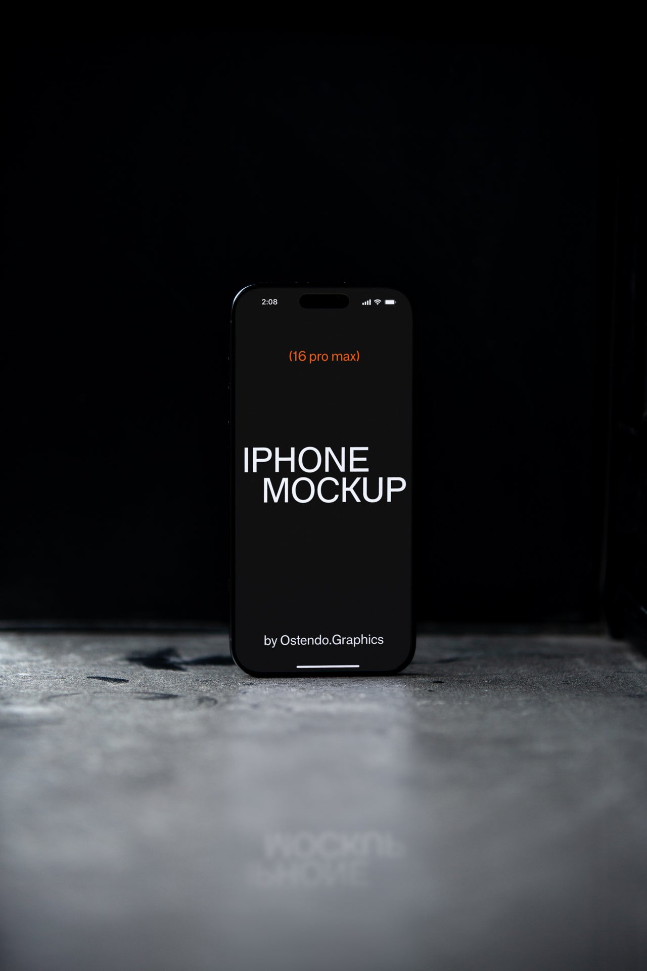 DD20 iPhone 16 Pro Max Mockup on Stainless Steel