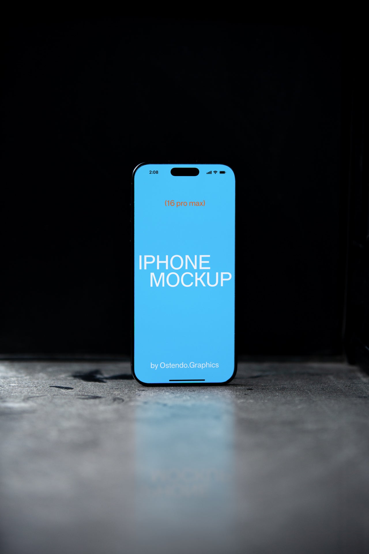 DD20 iPhone 16 Pro Max Mockup on Stainless Steel