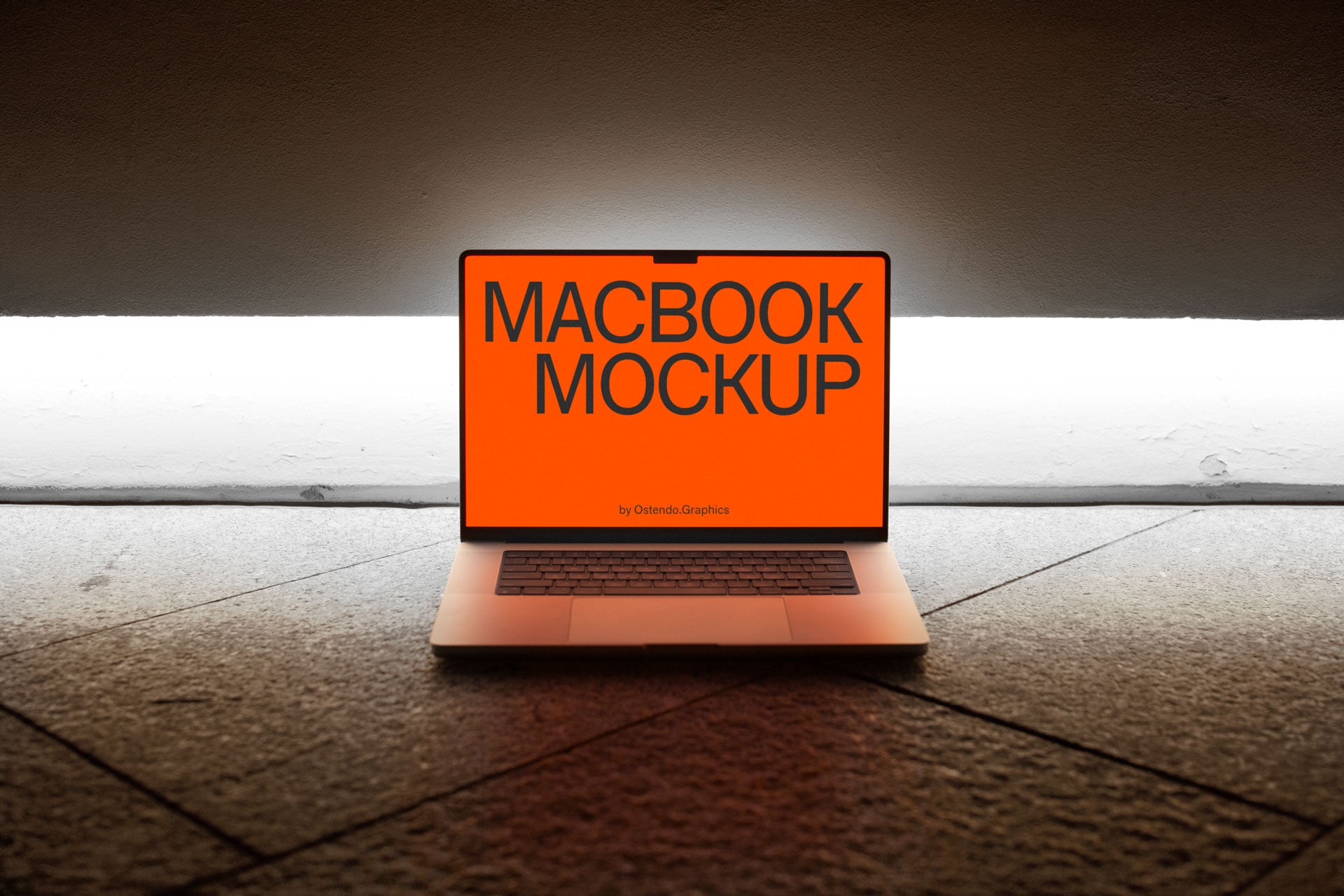 DD8 Apple Macbook Pro Mockup Night Lighted