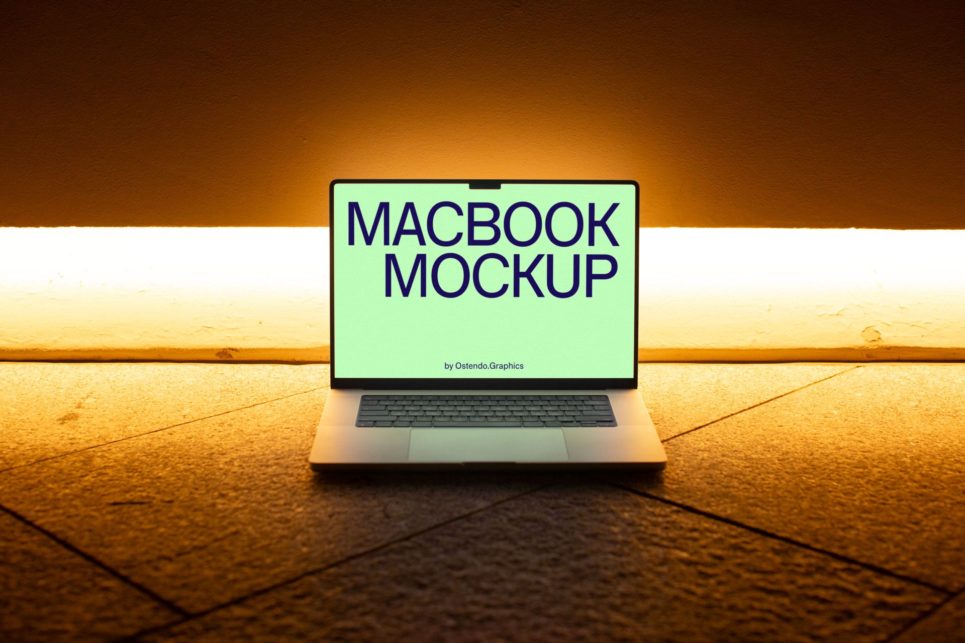 DD8 Apple Macbook Pro Mockup Night Lighted