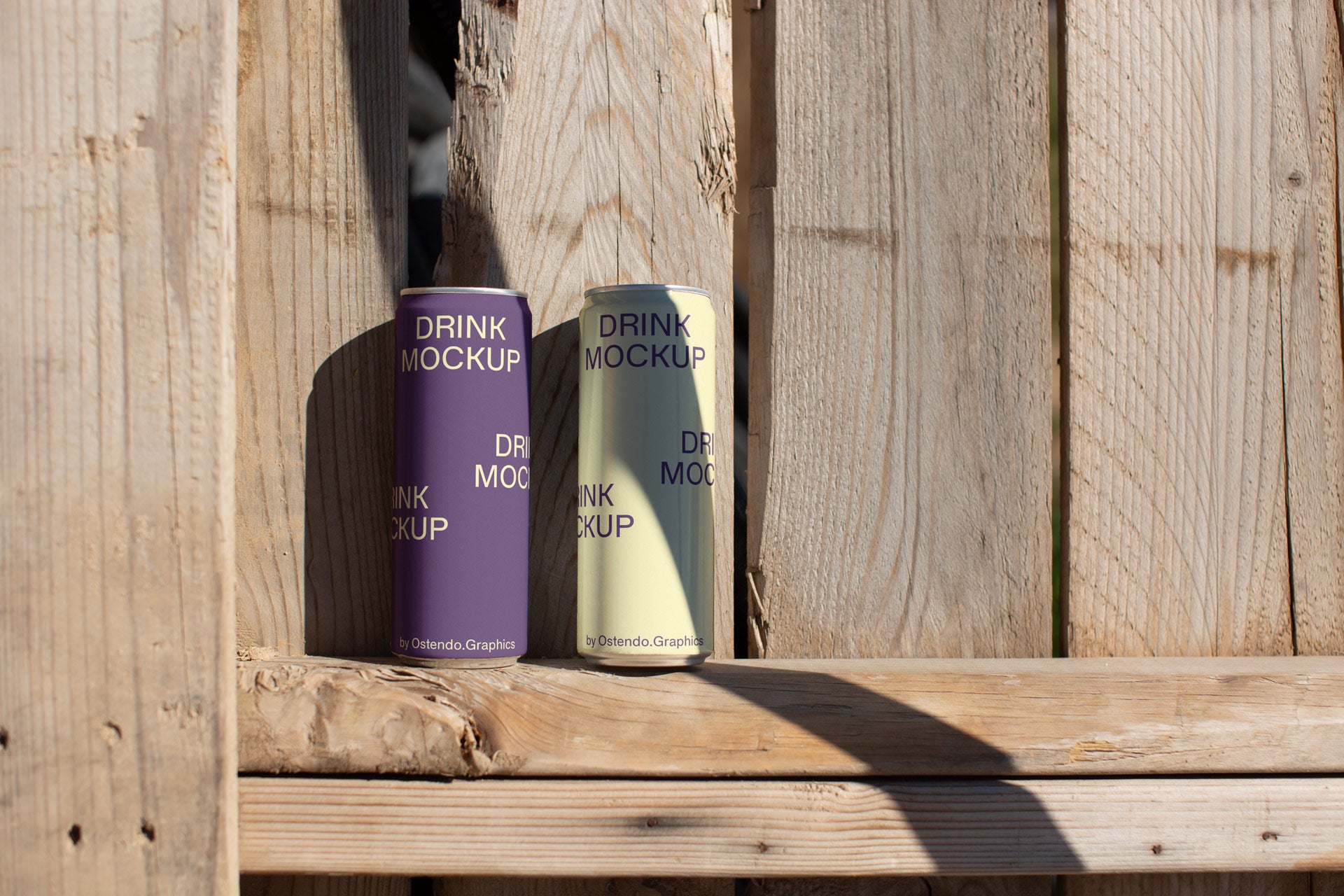 DR19 Drink Cans Mockup - Fence