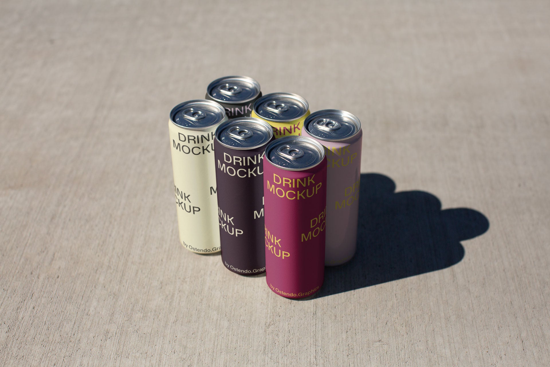 6-pack can drink mockup