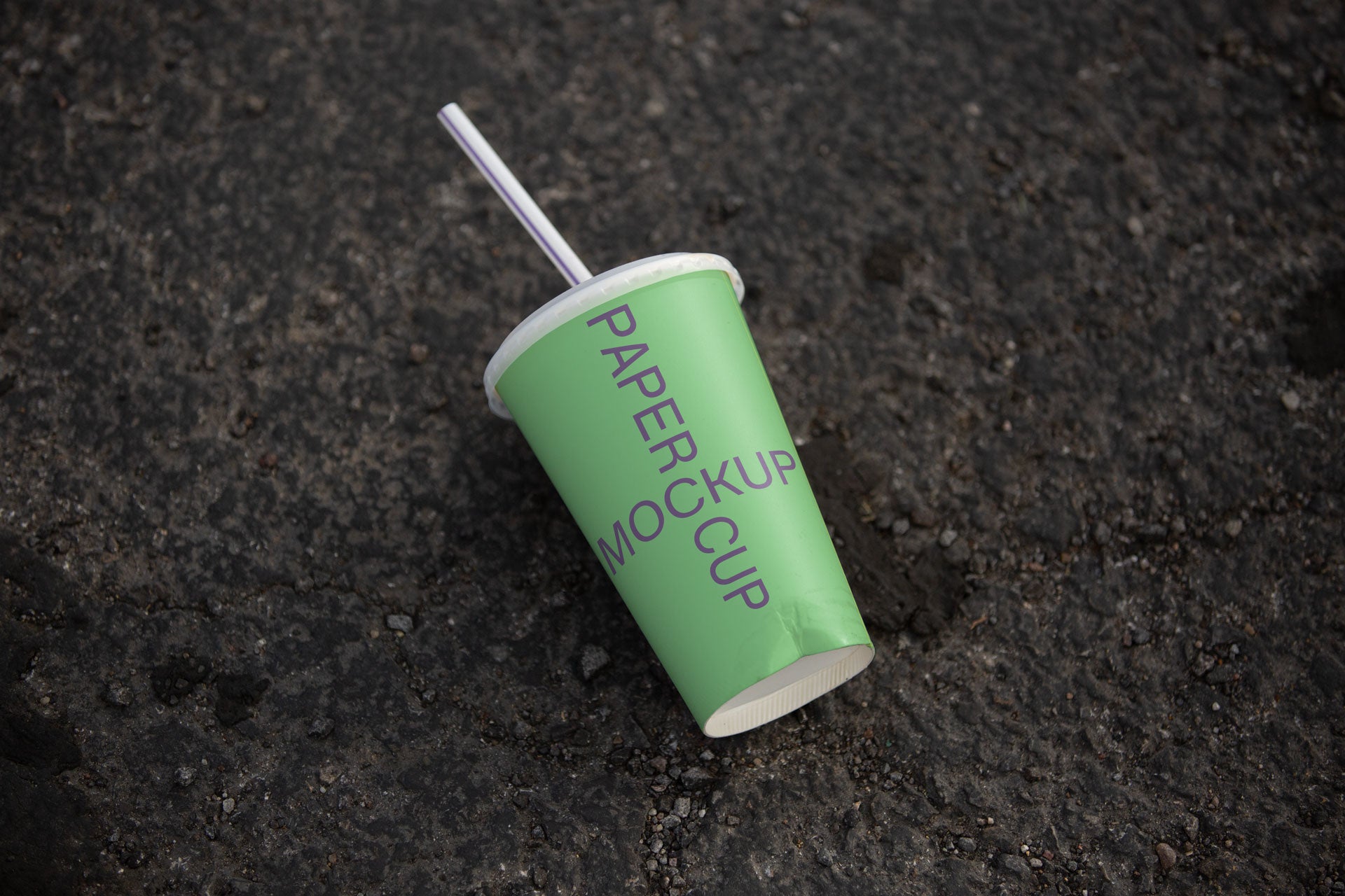 MISC2 Paper Restaurant to-go Cup on Concrete