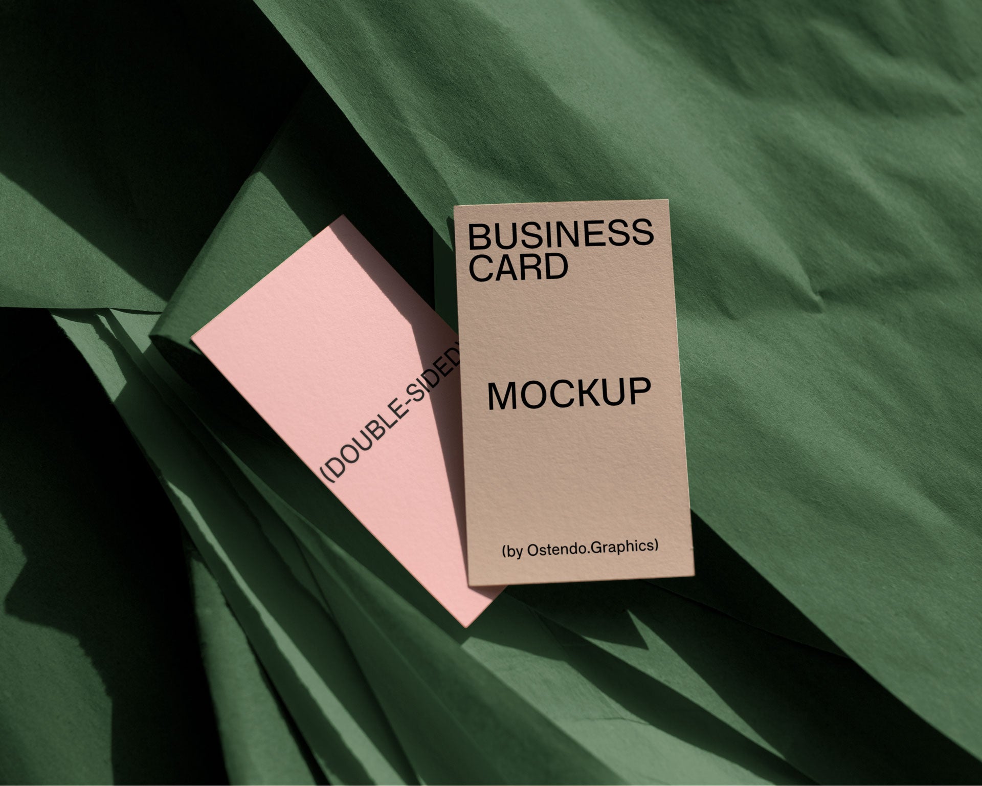 BC1 Business Card Mockup on Craft Paper