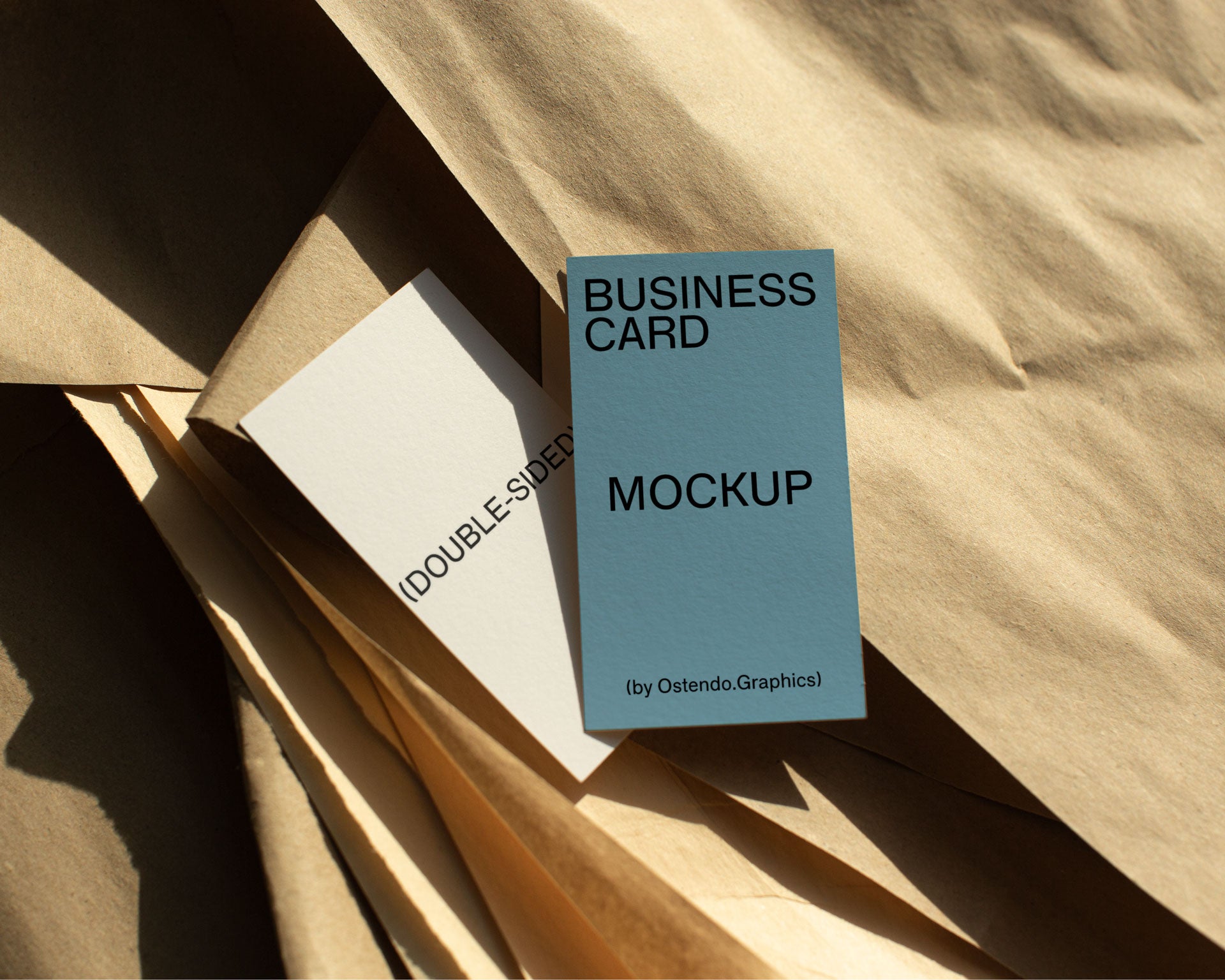 BC1 Business Card Mockup on Craft Paper