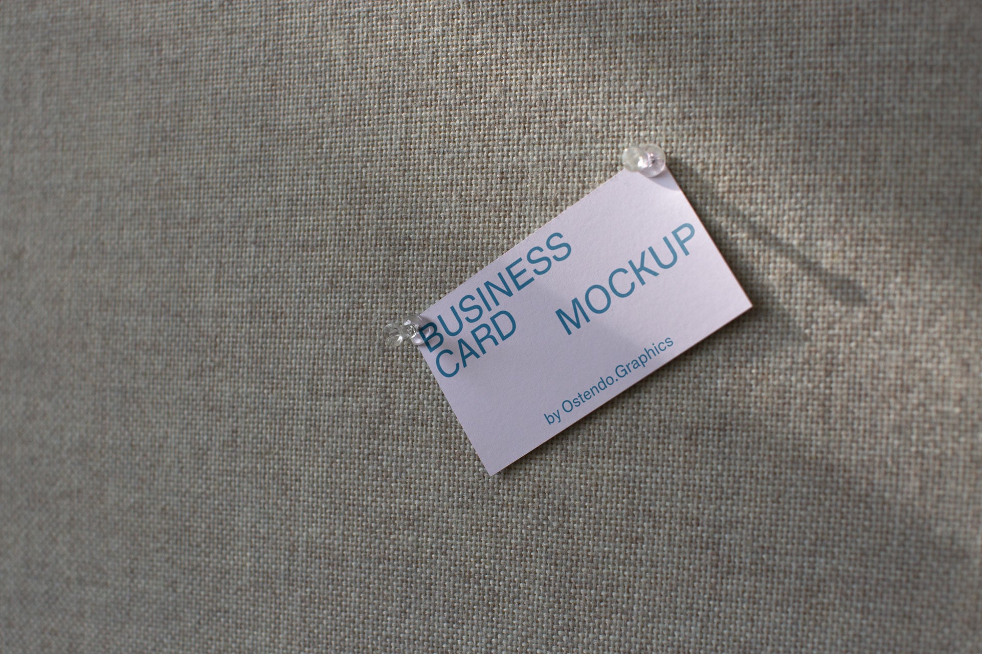 BC2 Business Card Mockup Pinned to a Board