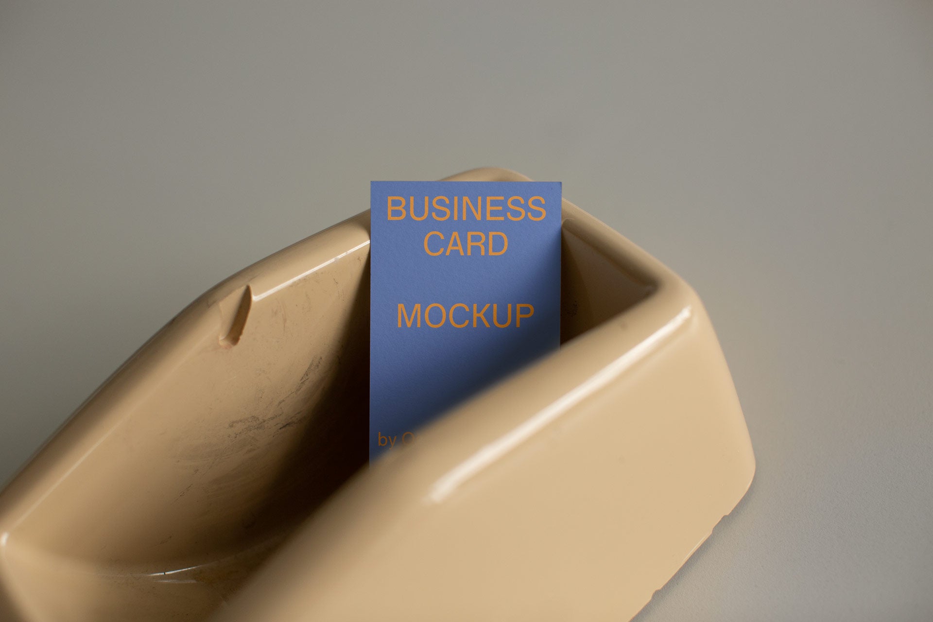 BC3 Business Card Mockup in Tape Dispenser