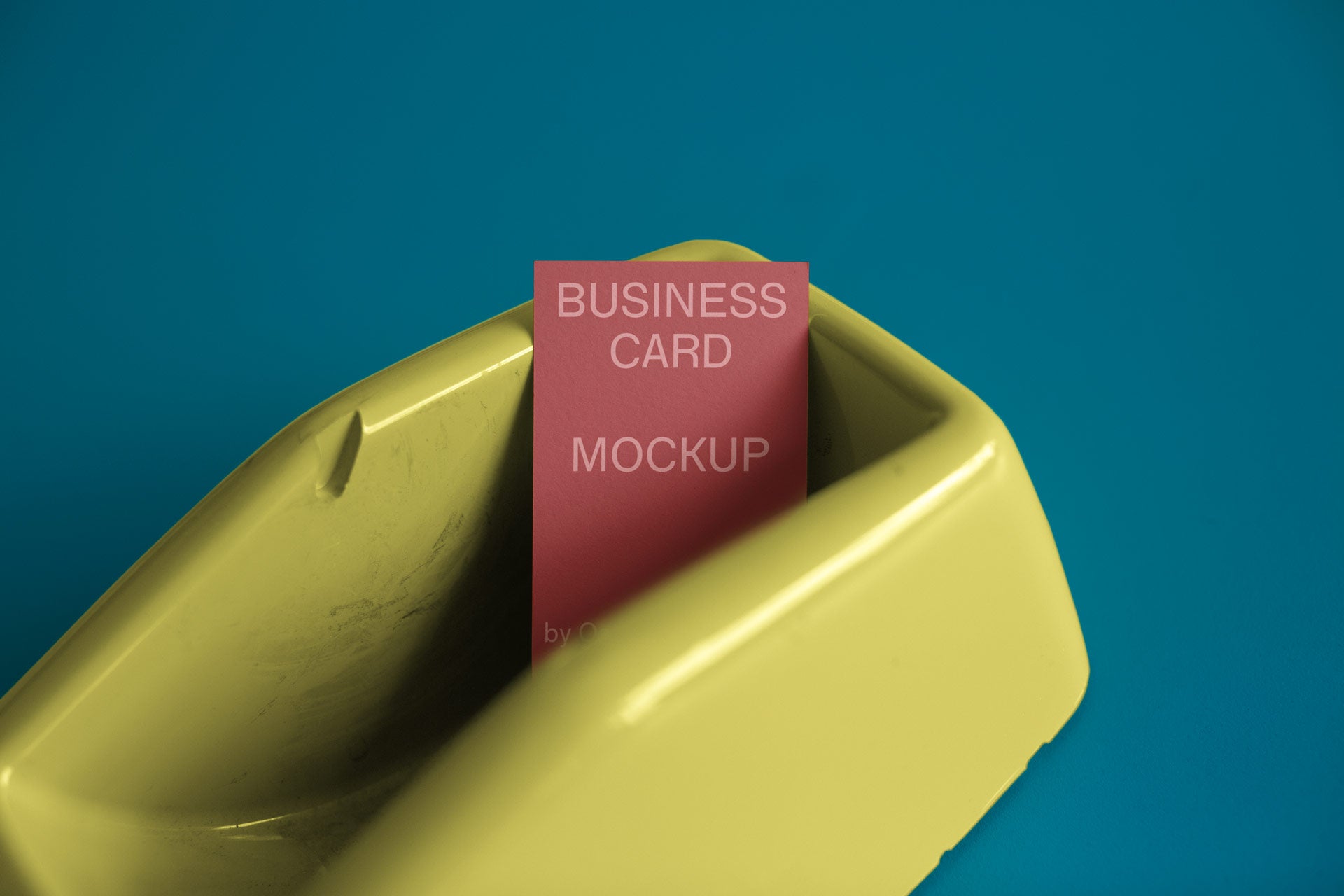 BC3 Business Card Mockup in Tape Dispenser