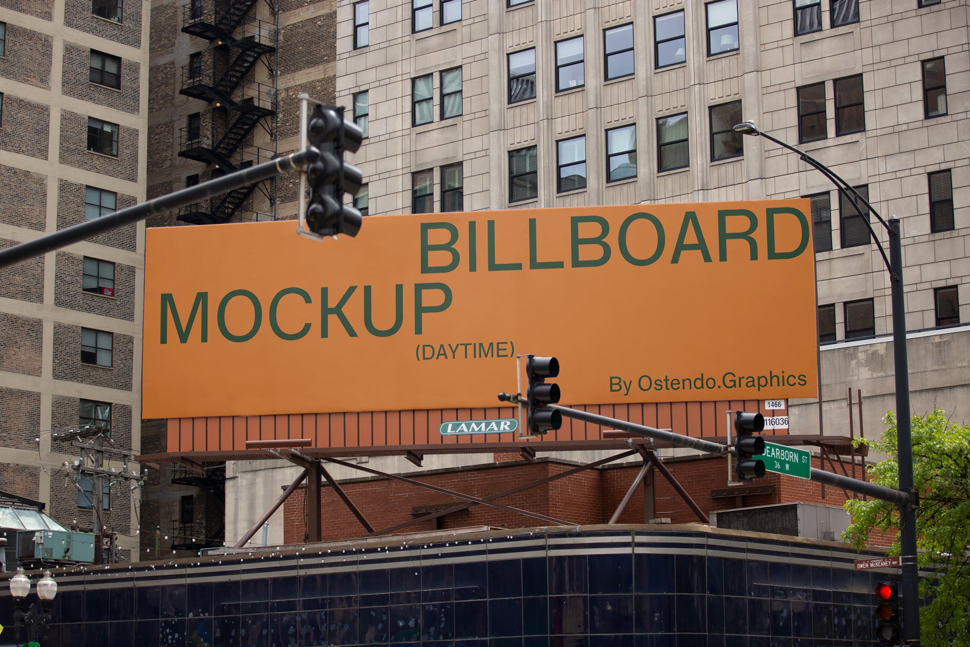 BI1 Outdoor Billboard Mockup Urban City