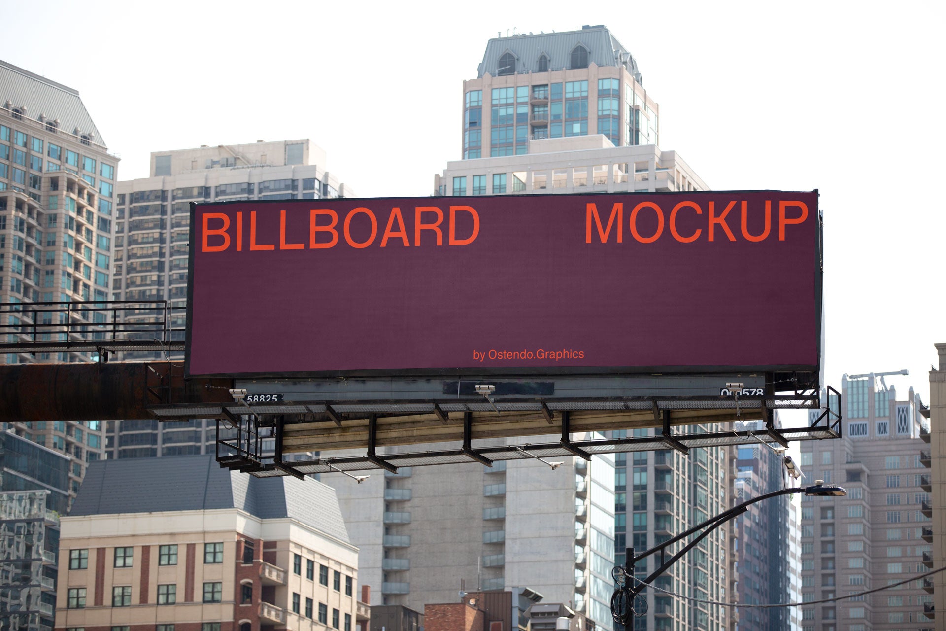 BI5 Outdoor Billboard Mockup Urban City Skyline