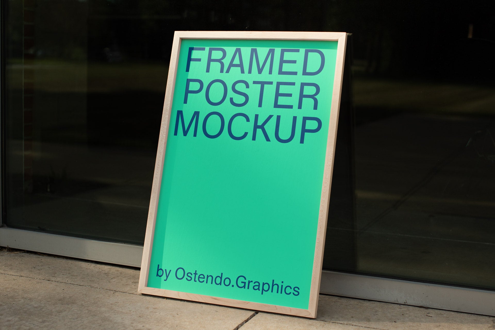 FR2 Framed Poster Mockup Leaning