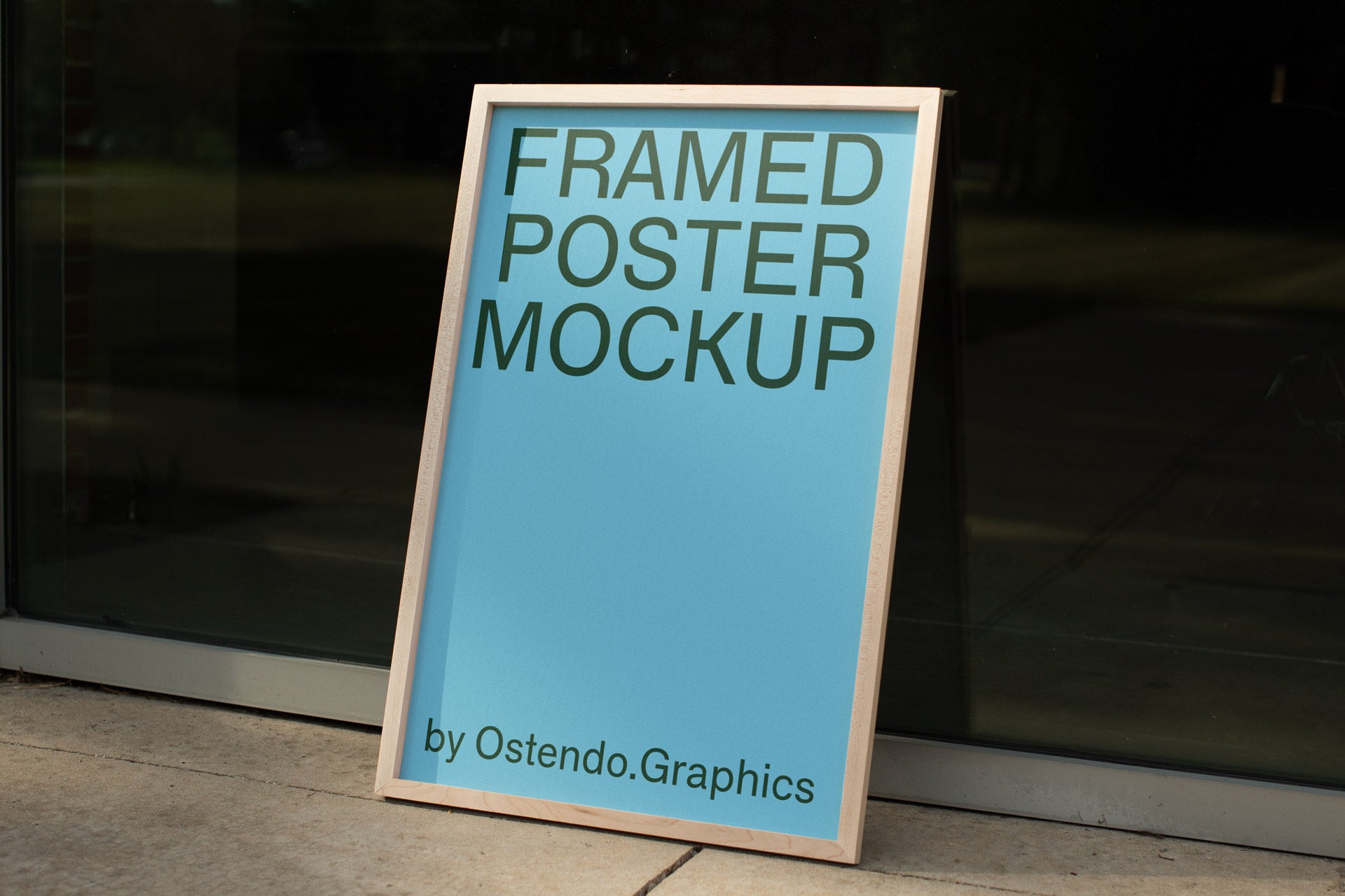 FR2 Framed Poster Mockup Leaning