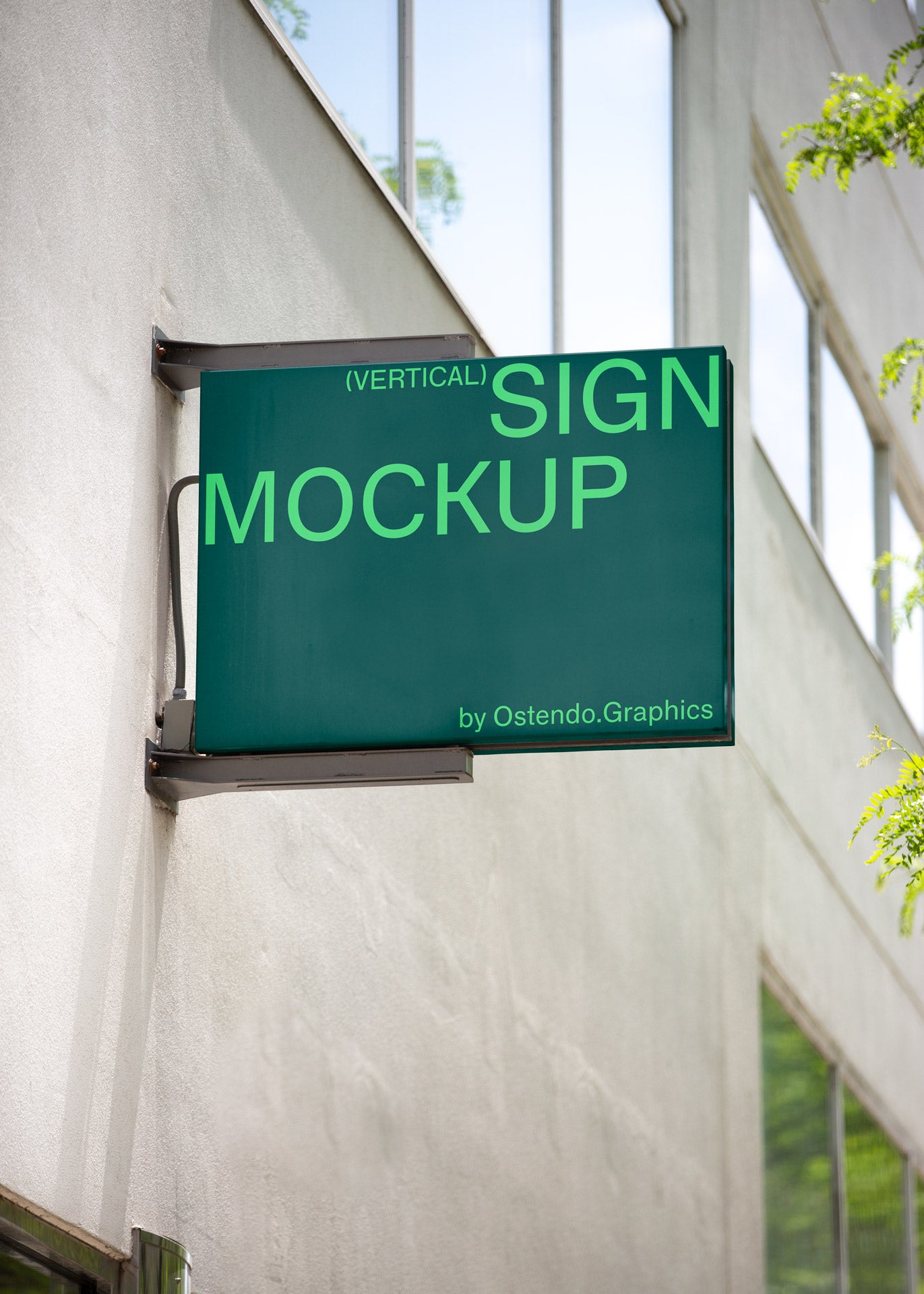 SI6 Sign Mockup Modern Urban City Portrait