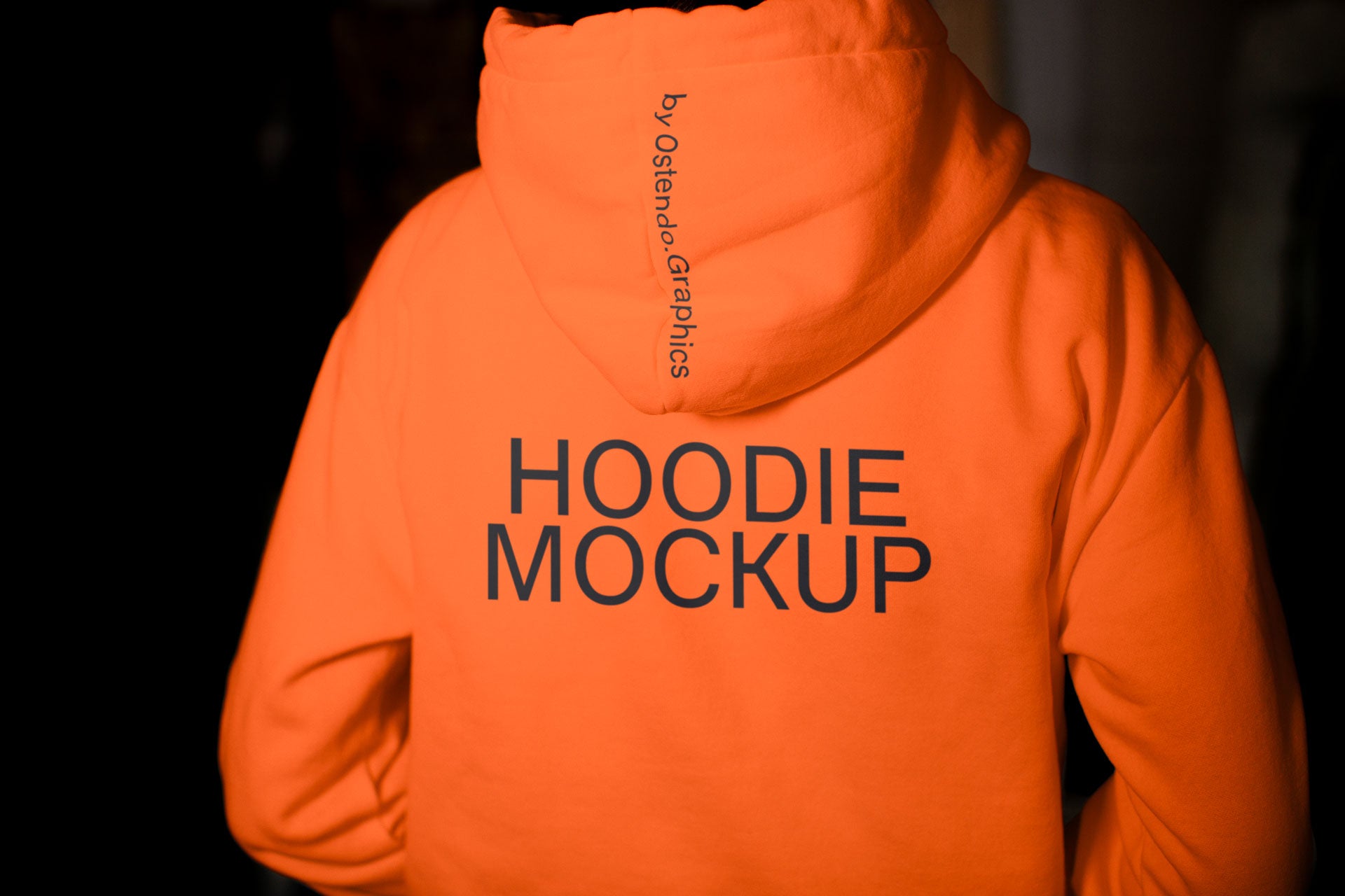 CL12 Hoodie Mockup Close Up Back