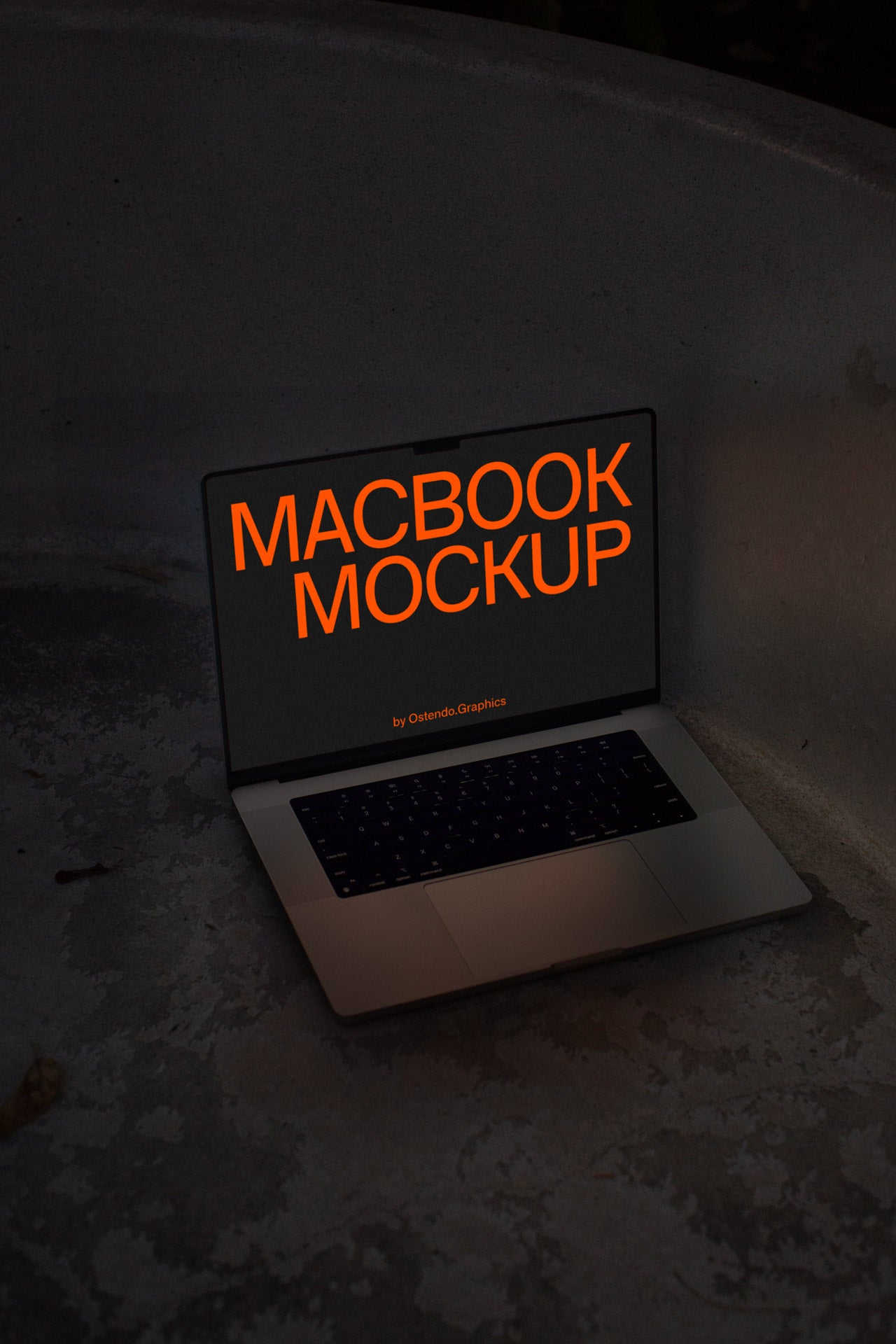 DD5 Apple Macbook Pro Mockup Night