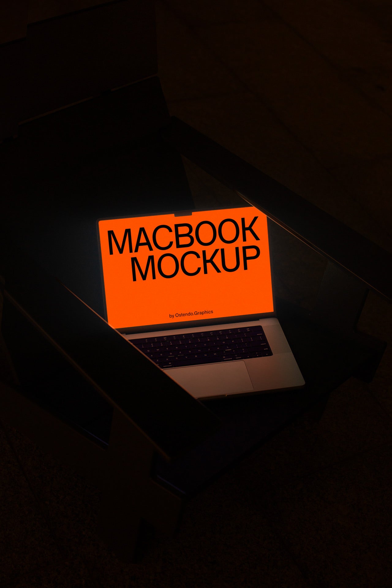 DD6 Apple Macbook Pro Mockup Night in a Chair