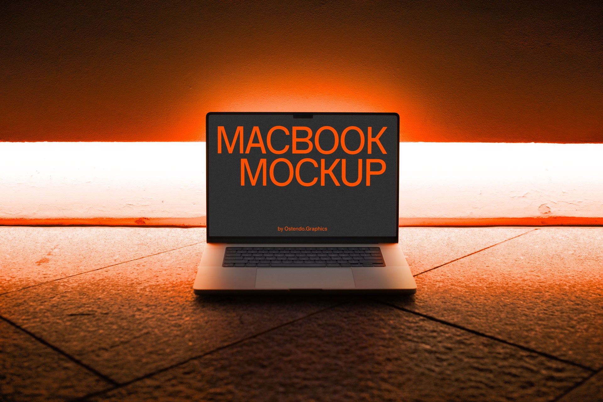 DD8 Apple Macbook Pro Mockup Night Lighted