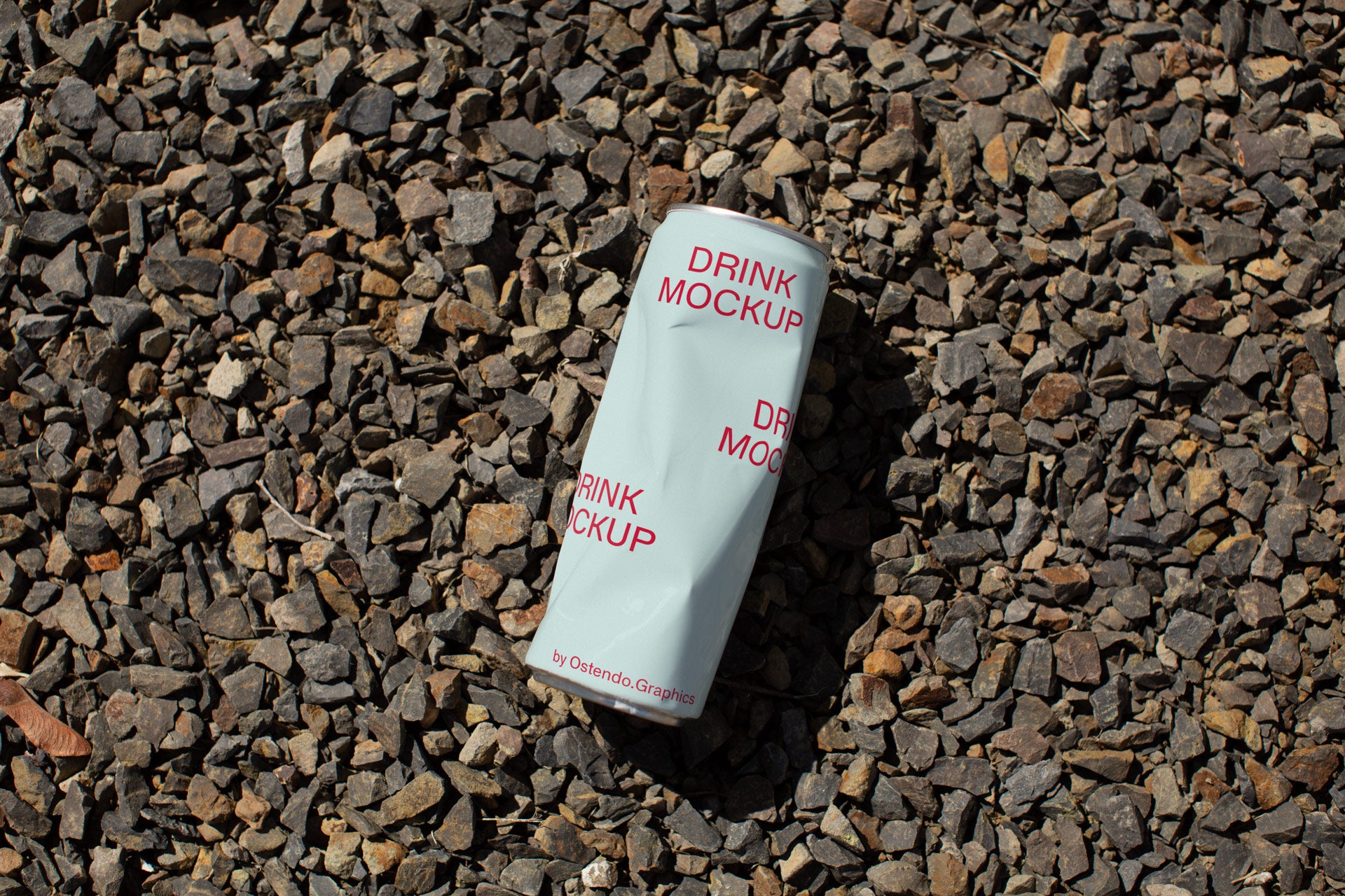 DR11 Drinks Can Mockup - Crushed