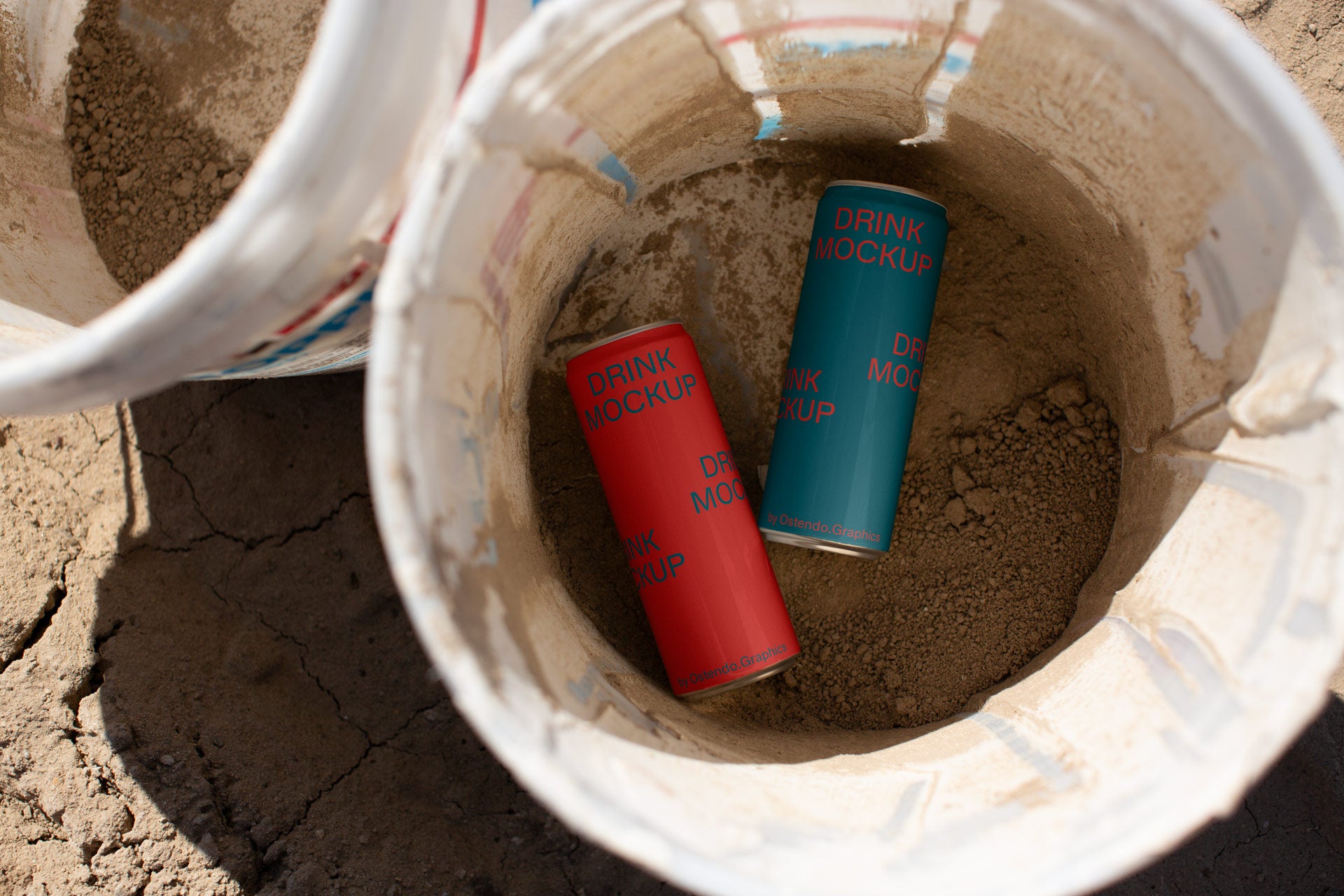 DR18 Drink Cans Mockup - Bucket