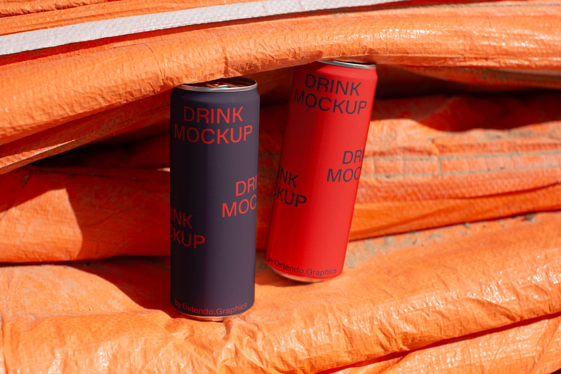 DR26 Drink Cans Mockup - Tarp