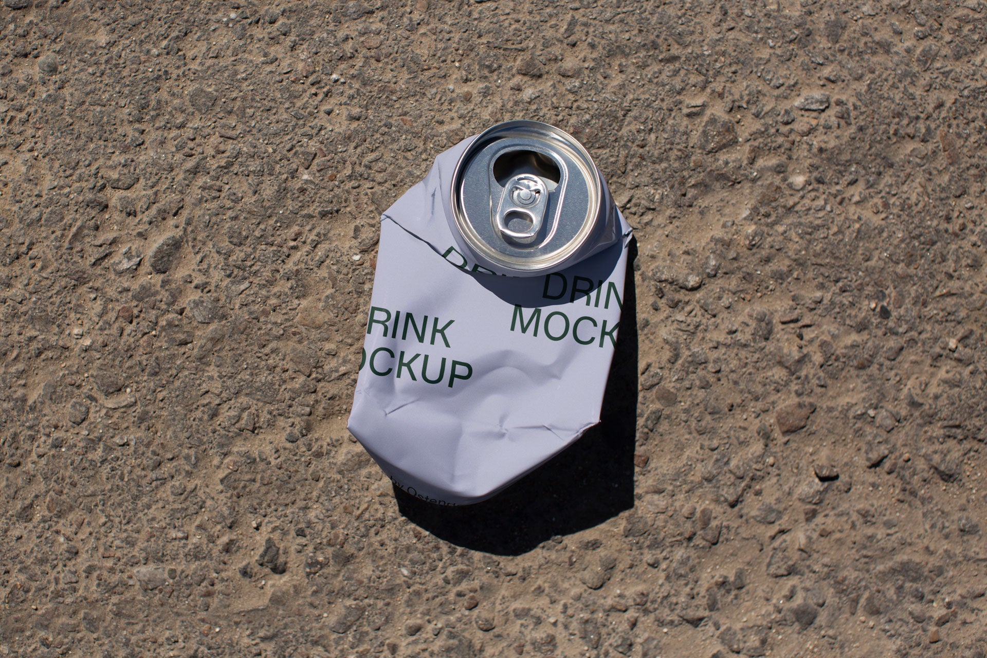 DR30 Drink Can Mockup - Crushed