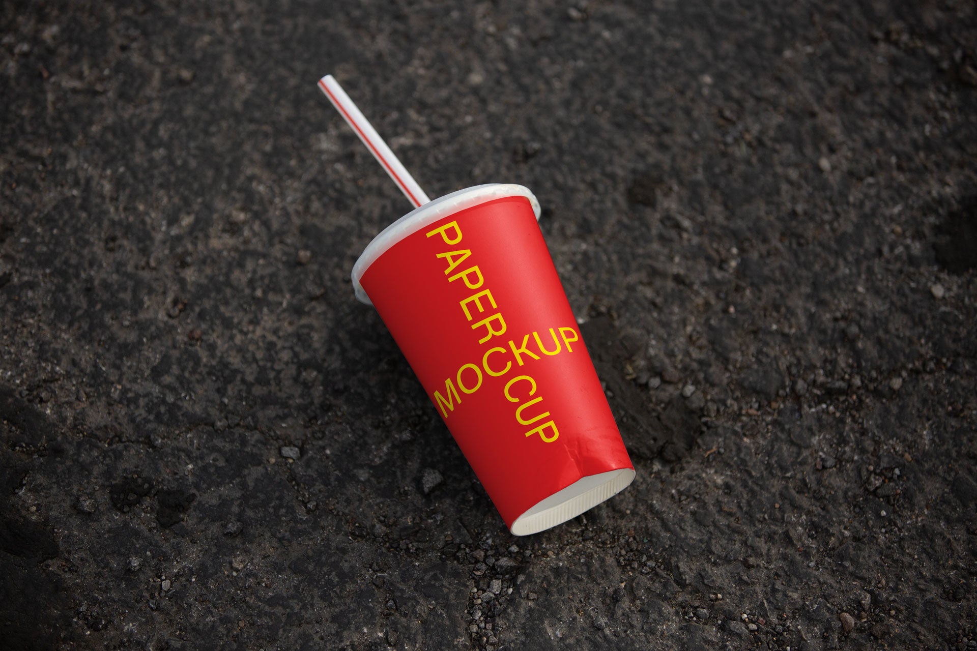 MISC2 Paper Restaurant to-go Cup on Concrete