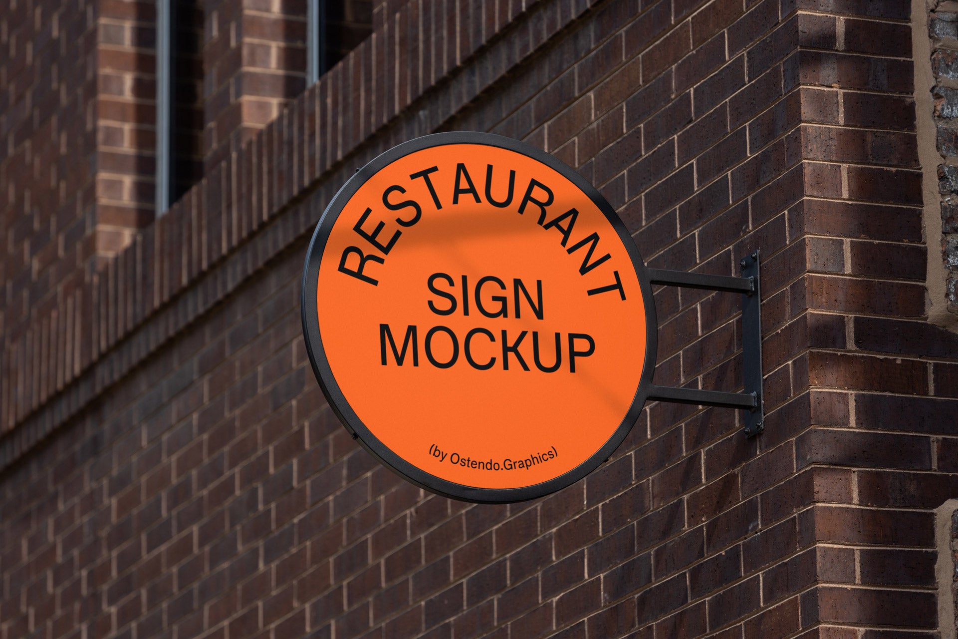 SI25 Round Sign Mockup