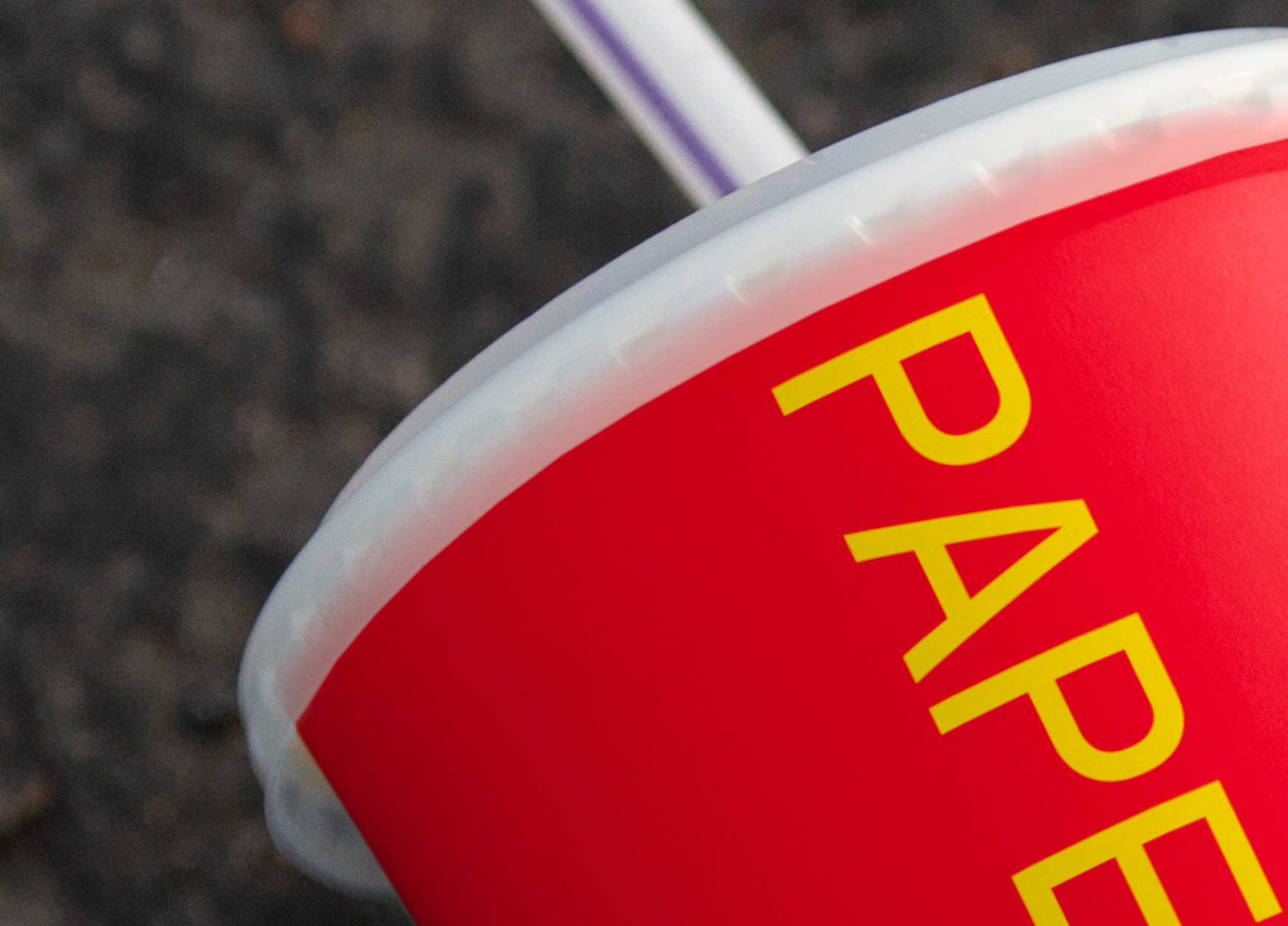 MISC2 Paper Restaurant to-go Cup on Concrete