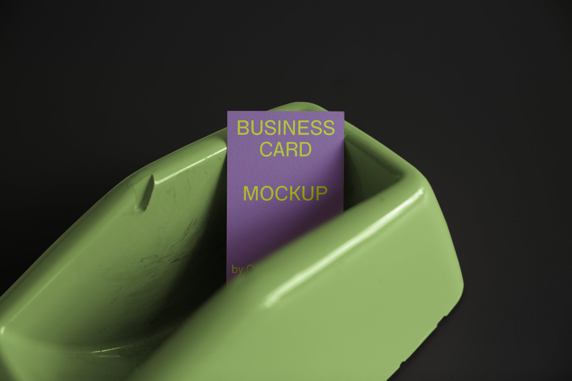 BC3 Business Card Mockup in Tape Dispenser